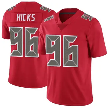 Nike Akiem Hicks Men's Limited Tampa Bay Buccaneers Red Color Rush Jersey