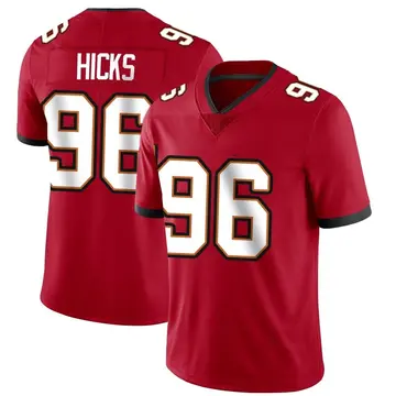 Nike Akiem Hicks Men's Limited Tampa Bay Buccaneers Red Team Color Vapor Untouchable Jersey
