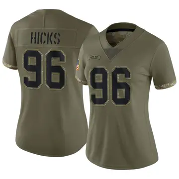 Nike Akiem Hicks Women's Limited Tampa Bay Buccaneers Olive 2022 Salute To Service Jersey