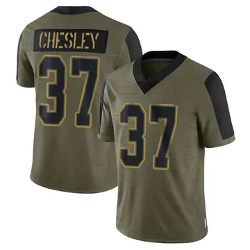 Nike Anthony Chesley Men's Limited Tampa Bay Buccaneers Olive 2021 Salute To Service Jersey