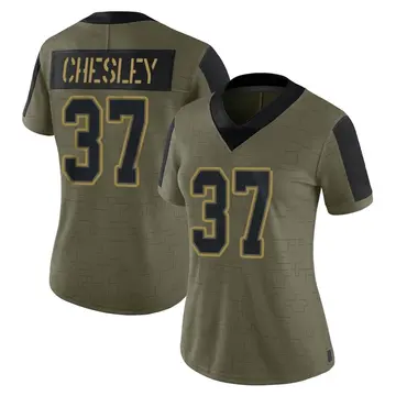 Nike Anthony Chesley Women's Limited Tampa Bay Buccaneers Olive 2021 Salute To Service Jersey