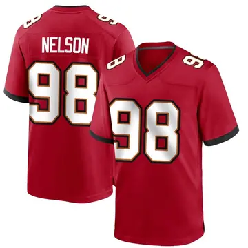 Nike Anthony Nelson Men's Game Tampa Bay Buccaneers Red Team Color Jersey