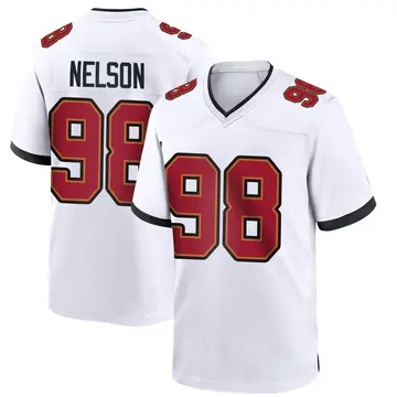 Nike Anthony Nelson Men's Game Tampa Bay Buccaneers White Jersey