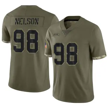 Nike Anthony Nelson Men's Limited Tampa Bay Buccaneers Olive 2022 Salute To Service Jersey