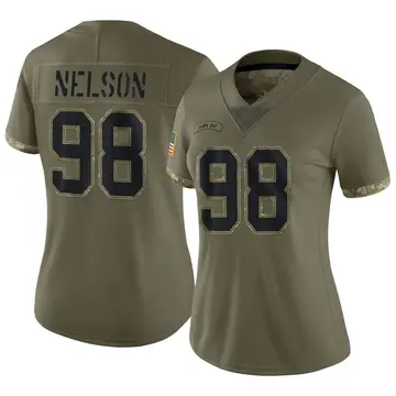 Nike Anthony Nelson Women's Limited Tampa Bay Buccaneers Olive 2022 Salute To Service Jersey