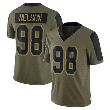 Nike Anthony Nelson Youth Limited Tampa Bay Buccaneers Olive 2021 Salute To Service Jersey