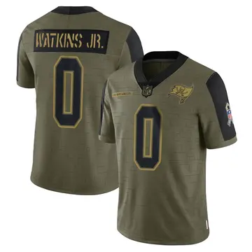 Nike Austin Watkins Jr. Youth Limited Tampa Bay Buccaneers Olive 2021 Salute To Service Jersey