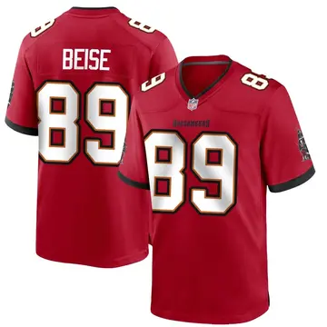 Nike Ben Beise Youth Game Tampa Bay Buccaneers Red Team Color Jersey