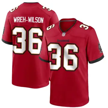 Nike Blidi Wreh-Wilson Men's Game Tampa Bay Buccaneers Red Team Color Jersey