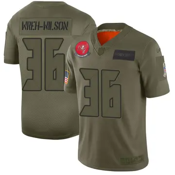 Nike Blidi Wreh-Wilson Men's Limited Tampa Bay Buccaneers Camo 2019 Salute to Service Jersey
