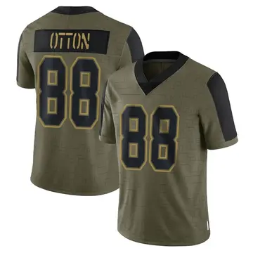 Nike Cade Otton Men's Limited Tampa Bay Buccaneers Olive 2021 Salute To Service Jersey