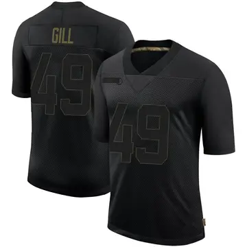 Nike Cam Gill Men's Limited Tampa Bay Buccaneers Black 2020 Salute To Service Jersey