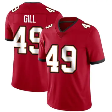 Nike Cam Gill Men's Limited Tampa Bay Buccaneers Red Team Color Vapor Untouchable Jersey