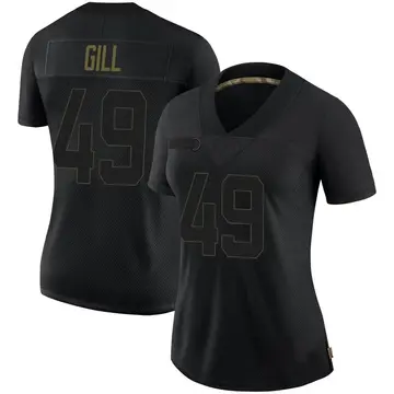Nike Cam Gill Women's Limited Tampa Bay Buccaneers Black 2020 Salute To Service Jersey