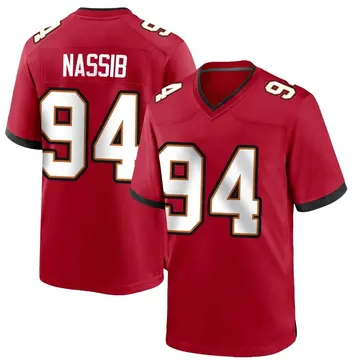 Nike Carl Nassib Youth Game Tampa Bay Buccaneers Red Team Color Jersey