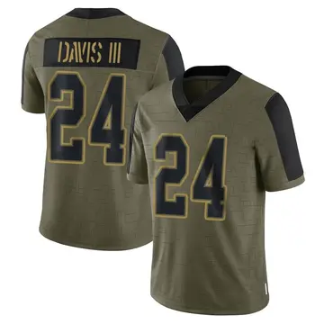 Nike Carlton Davis III Men's Limited Tampa Bay Buccaneers Olive 2021 Salute To Service Jersey