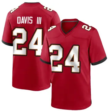 Nike Carlton Davis III Youth Game Tampa Bay Buccaneers Red Team Color Jersey