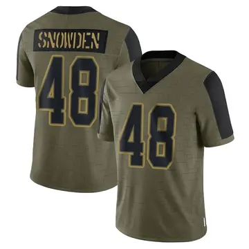 Nike Charles Snowden Men's Limited Tampa Bay Buccaneers Olive 2021 Salute To Service Jersey