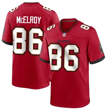 Nike Codey McElroy Men's Game Tampa Bay Buccaneers Red Team Color Jersey