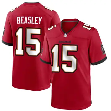 Nike Cole Beasley Men's Game Tampa Bay Buccaneers Red Team Color Jersey