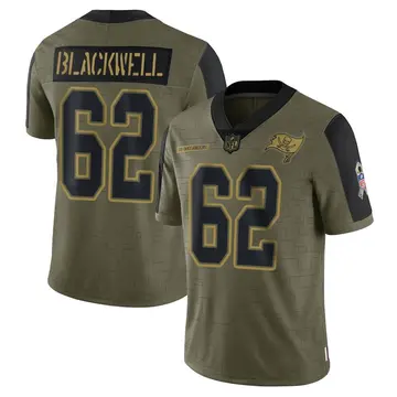 Nike Curtis Blackwell Men's Limited Tampa Bay Buccaneers Olive 2021 Salute To Service Jersey