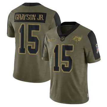 Nike Cyril Grayson Jr. Youth Limited Tampa Bay Buccaneers Olive 2021 Salute To Service Jersey