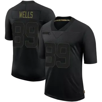 Nike David Wells Men's Limited Tampa Bay Buccaneers Black 2020 Salute To Service Jersey