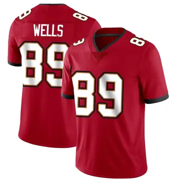 Nike David Wells Men's Limited Tampa Bay Buccaneers Red Team Color Vapor Untouchable Jersey