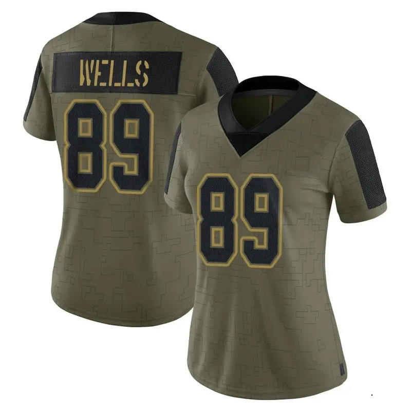 Nike David Wells Women's Limited Tampa Bay Buccaneers Olive 2021 Salute To Service Jersey