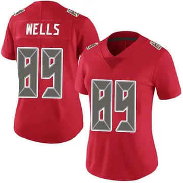 Nike David Wells Women's Limited Tampa Bay Buccaneers Red Team Color Vapor Untouchable Jersey