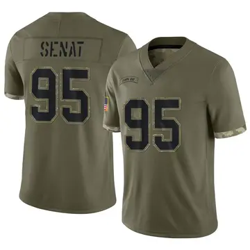 Nike Deadrin Senat Youth Limited Tampa Bay Buccaneers Olive 2022 Salute To Service Jersey
