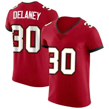 Nike Dee Delaney Men's Elite Tampa Bay Buccaneers Red Vapor Jersey
