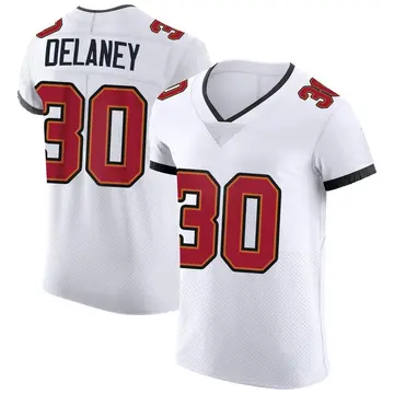 Nike Dee Delaney Men's Elite Tampa Bay Buccaneers White Vapor Jersey
