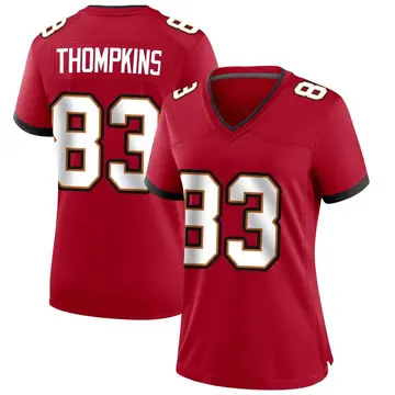 Nike Deven Thompkins Women's Game Tampa Bay Buccaneers Red Team Color Jersey