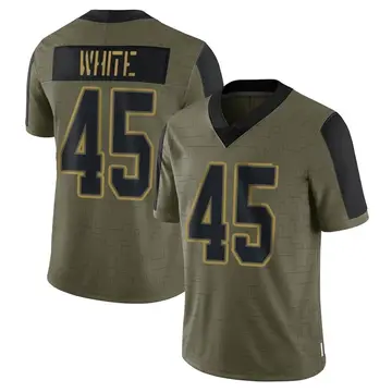 Nike Devin White Men's Limited Tampa Bay Buccaneers Olive 2021 Salute To Service Jersey