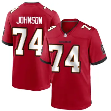 Nike Fred Johnson Men's Game Tampa Bay Buccaneers Red Team Color Jersey