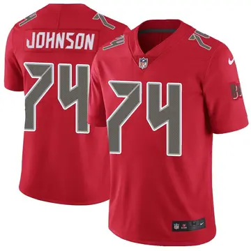 Nike Fred Johnson Men's Limited Tampa Bay Buccaneers Red Color Rush Jersey