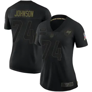 Nike Fred Johnson Women's Limited Tampa Bay Buccaneers Black 2020 Salute To Service Jersey