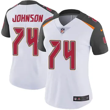 Nike Fred Johnson Women's Limited Tampa Bay Buccaneers White Vapor Untouchable Jersey