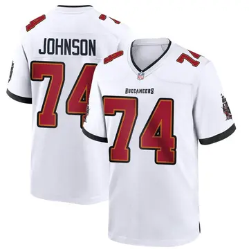 Nike Fred Johnson Youth Game Tampa Bay Buccaneers White Jersey