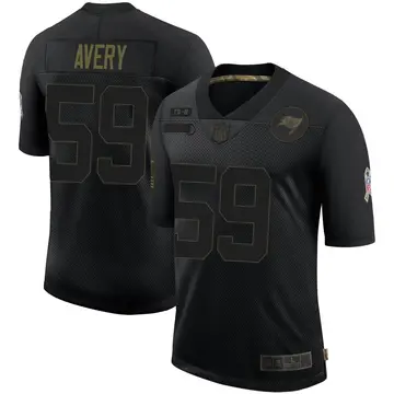 Nike Genard Avery Men's Limited Tampa Bay Buccaneers Black 2020 Salute To Service Jersey