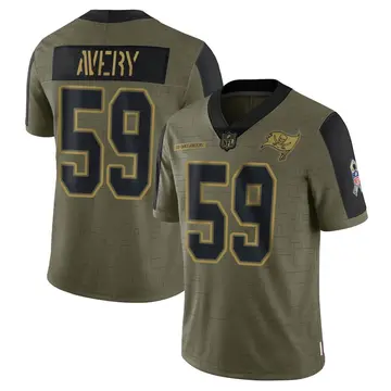 Nike Genard Avery Youth Limited Tampa Bay Buccaneers Olive 2021 Salute To Service Jersey