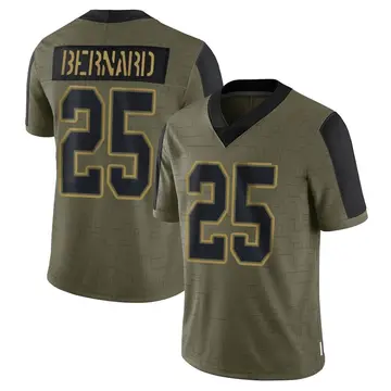 Nike Giovani Bernard Men's Limited Tampa Bay Buccaneers Olive 2021 Salute To Service Jersey