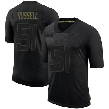 Nike J.J. Russell Men's Limited Tampa Bay Buccaneers Black 2020 Salute To Service Jersey