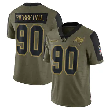 Nike Jason Pierre-Paul Youth Limited Tampa Bay Buccaneers Olive 2021 Salute To Service Jersey
