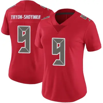 Nike Joe Tryon-Shoyinka Women's Limited Tampa Bay Buccaneers Red Color Rush Jersey