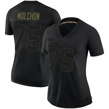 Nike John Molchon Women's Limited Tampa Bay Buccaneers Black 2020 Salute To Service Jersey