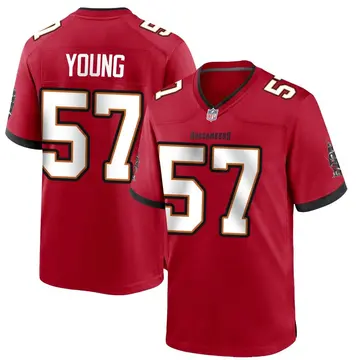 Nike Jordan Young Youth Game Tampa Bay Buccaneers Red Team Color Jersey