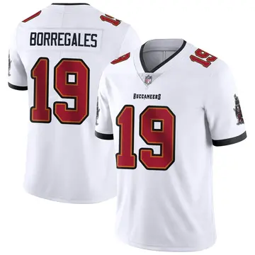 Nike Jose Borregales Men's Limited Tampa Bay Buccaneers White Vapor Untouchable Jersey