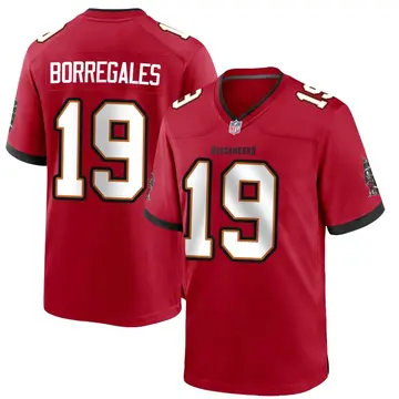 Nike Jose Borregales Youth Game Tampa Bay Buccaneers Red Team Color Jersey
